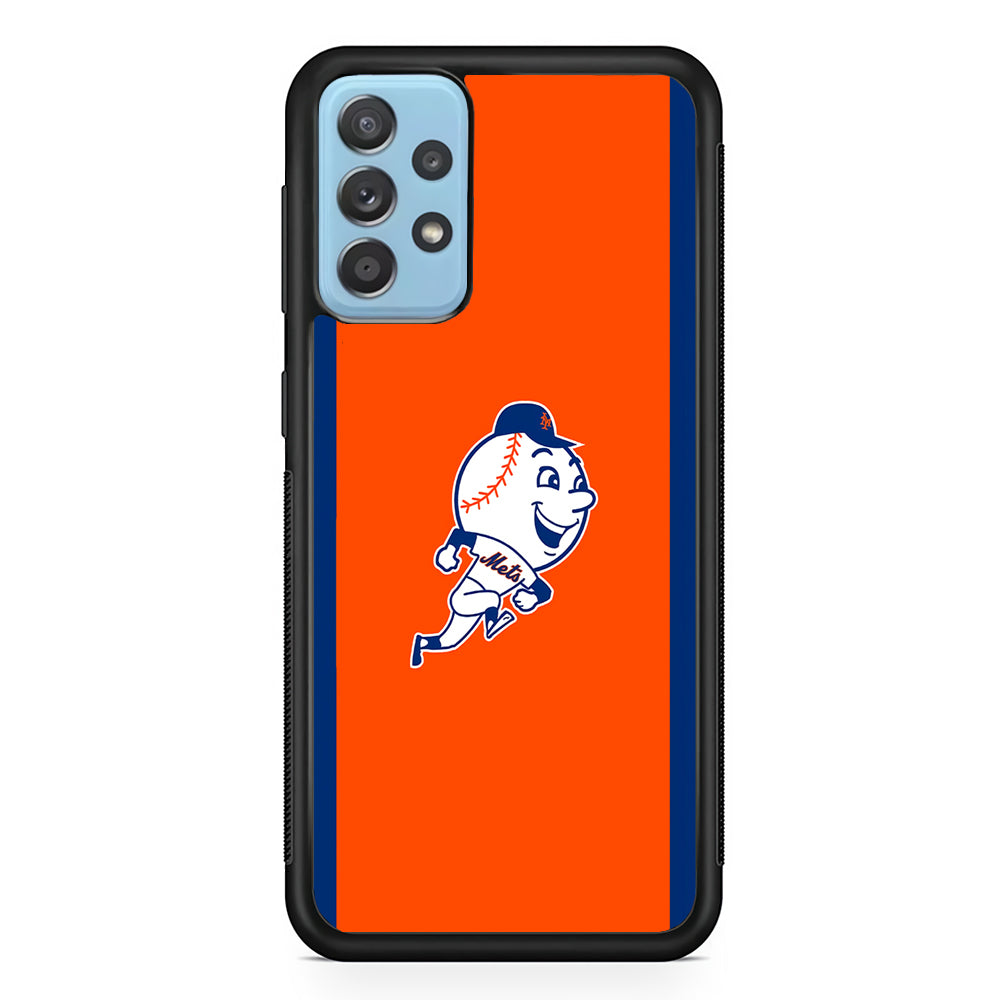 Baseball New York Mets MLB 002 Samsung Galaxy A72 Case-Phone Case-Rubber Black (2D Case)-Altracase