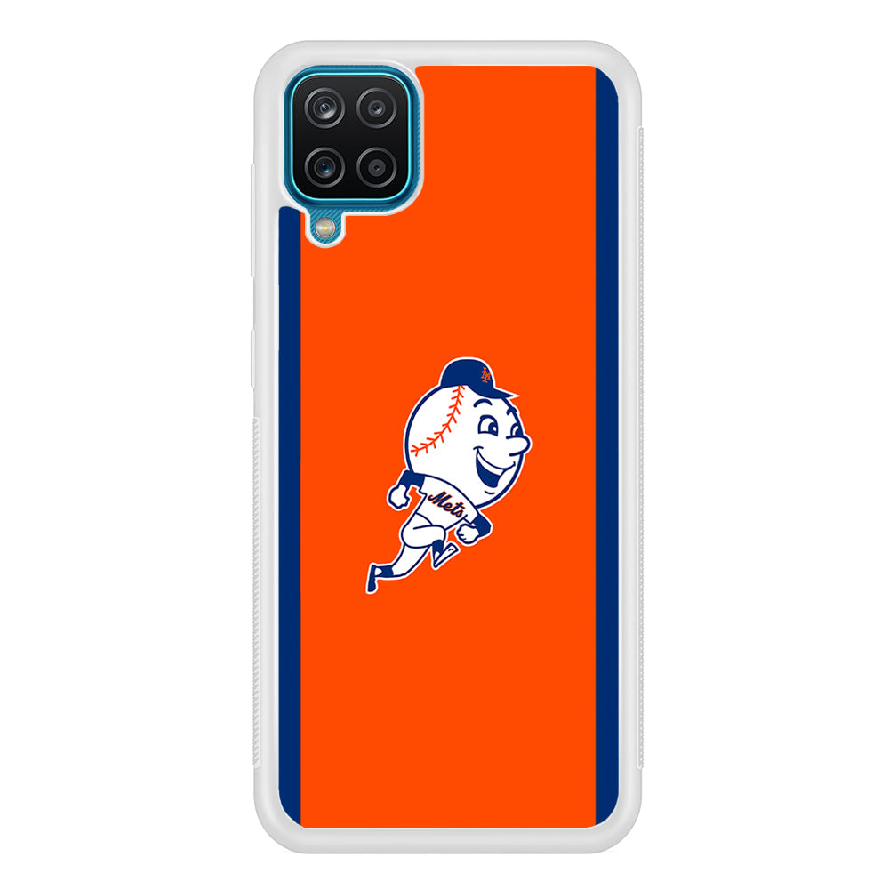 Baseball New York Mets MLB 002 Samsung Galaxy A12 Case-Phone Case-Rubber White (2D Case)-Altracase