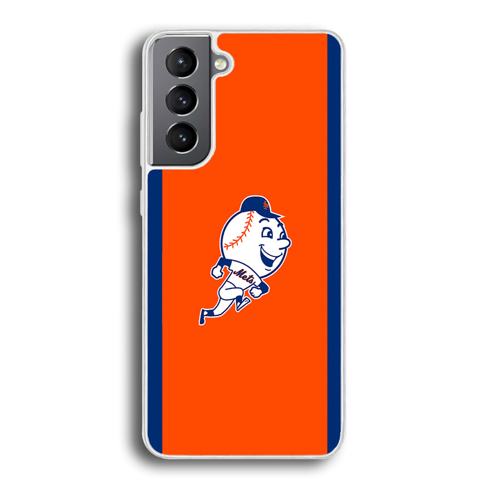 Baseball New York Mets MLB 002 Samsung Galaxy S21 Plus Case-Phone Case-Rubber White (2D Case)-Altracase
