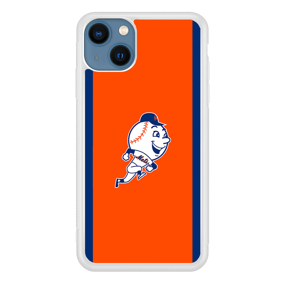 Baseball New York Mets MLB 002 iPhone 15 Plus Case-Phone Case-Rubber White (2D Case)-Altracase