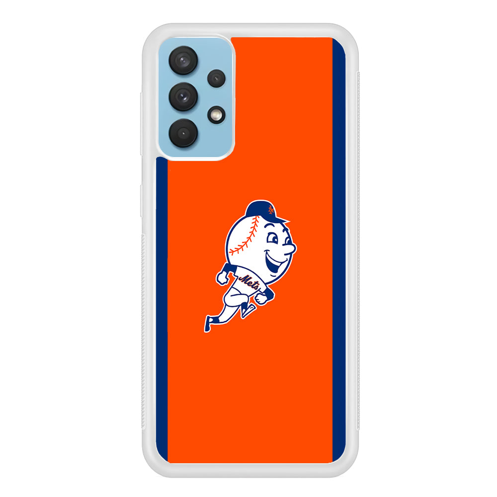 Baseball New York Mets MLB 002 Samsung Galaxy A32 Case-Phone Case-Rubber White (2D Case)-Altracase