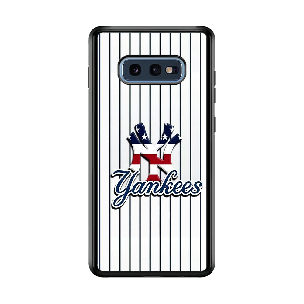 Baseball New York Yankees MLB 001 Samsung Galaxy S10E Case-Phone Case-Rubber Black (2D Case)-Altracase