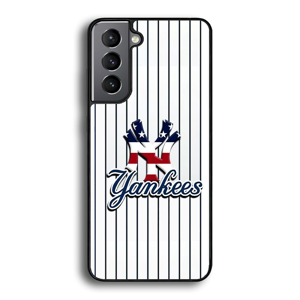 Baseball New York Yankees MLB 001 Samsung Galaxy S21 Case-Phone Case-Rubber Black (2D Case)-Altracase