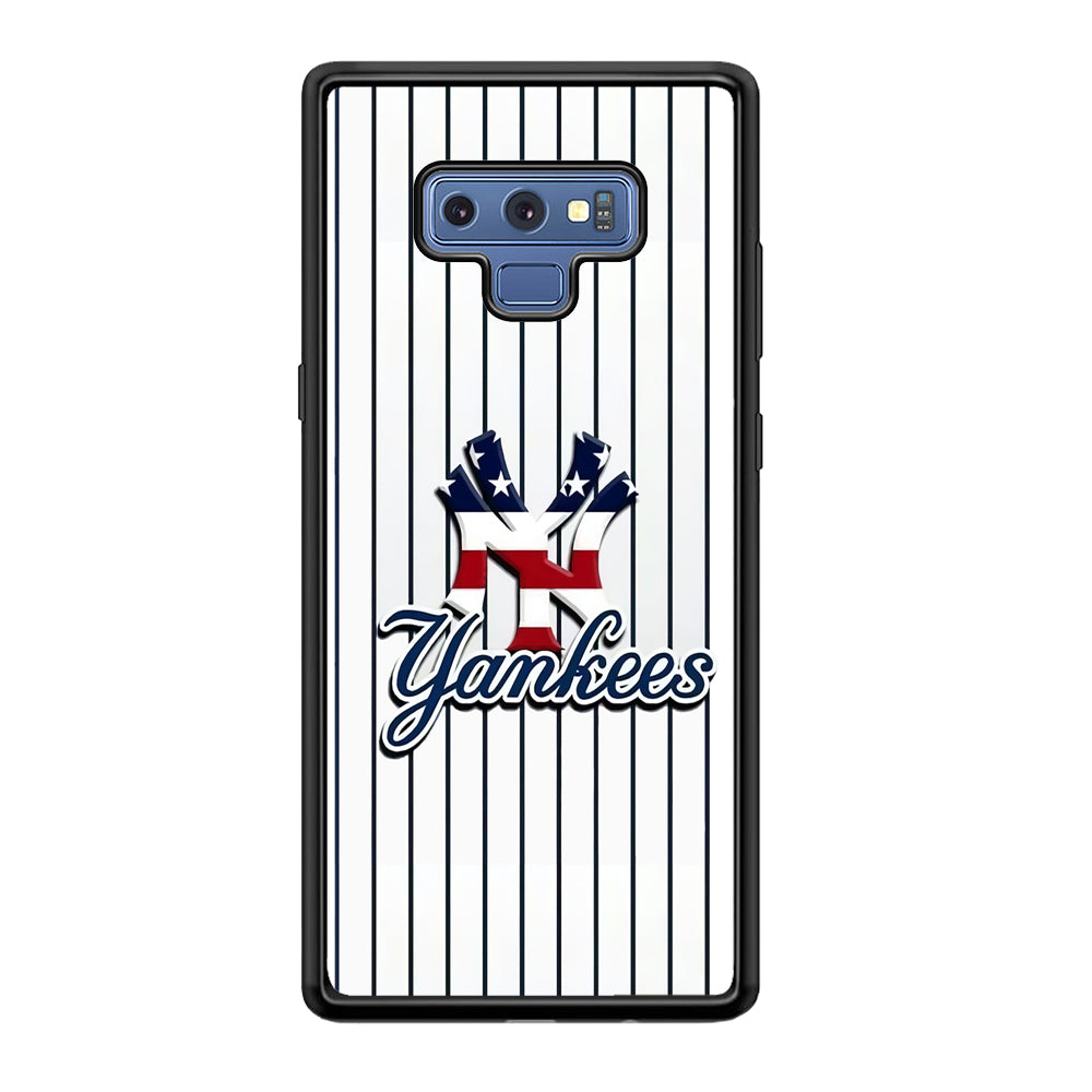 Baseball New York Yankees MLB 001 Samsung Galaxy Note 9 Case-Phone Case-Rubber Black (2D Case)-Altracase