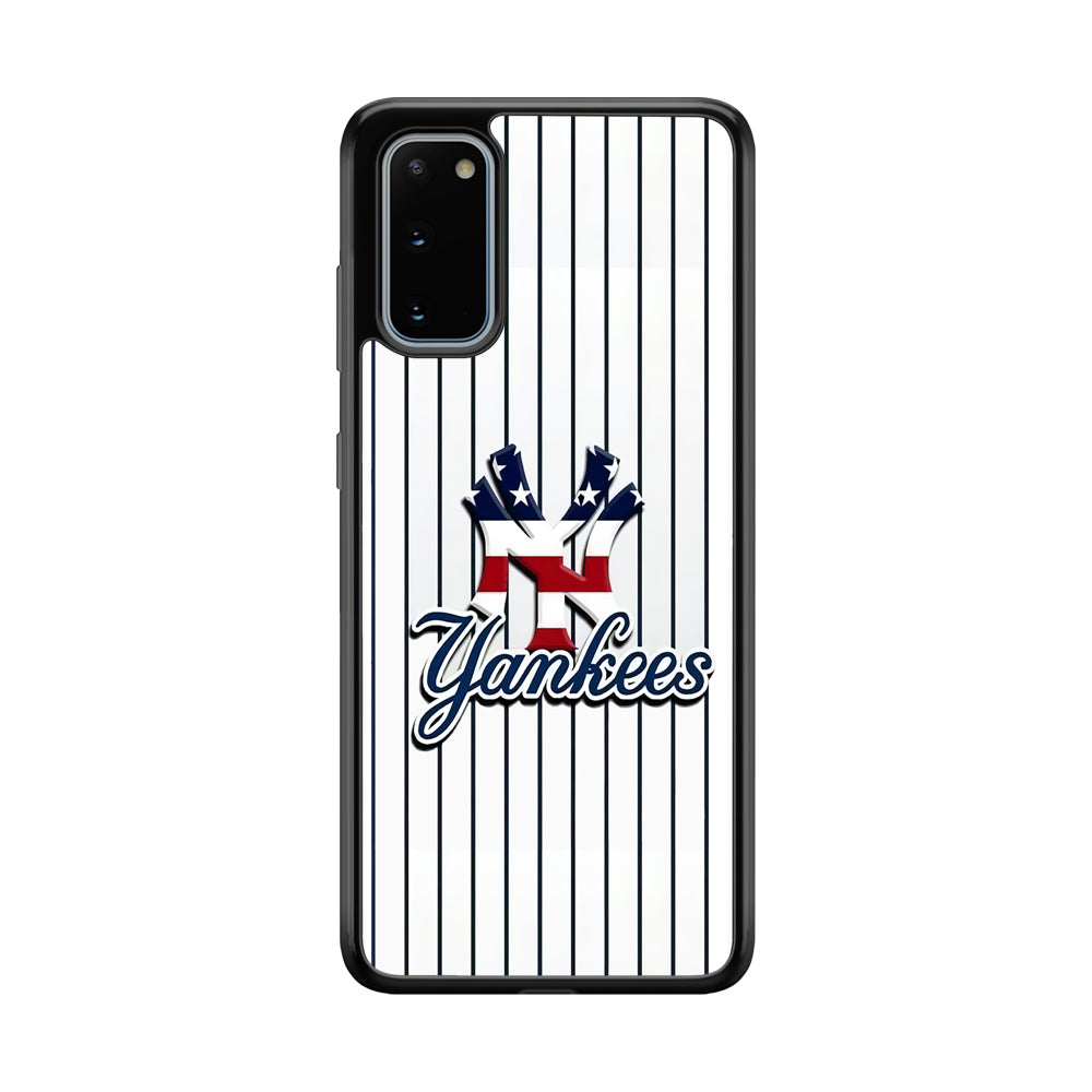 Baseball New York Yankees MLB 001 Samsung Galaxy S20 Case-Phone Case-Rubber Black (2D Case)-Altracase
