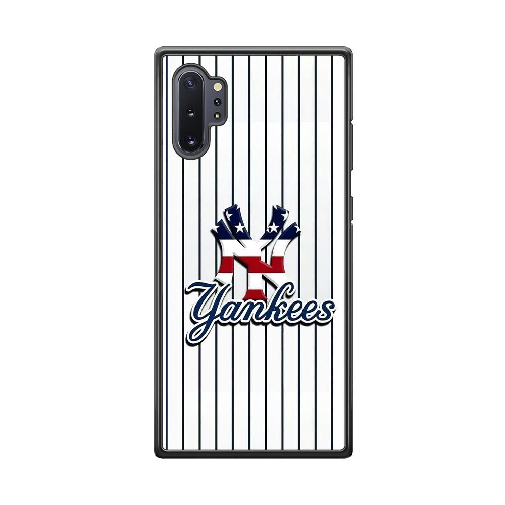 Baseball New York Yankees MLB 001 Samsung Galaxy Note 10 Plus Case-Phone Case-Rubber Black (2D Case)-Altracase