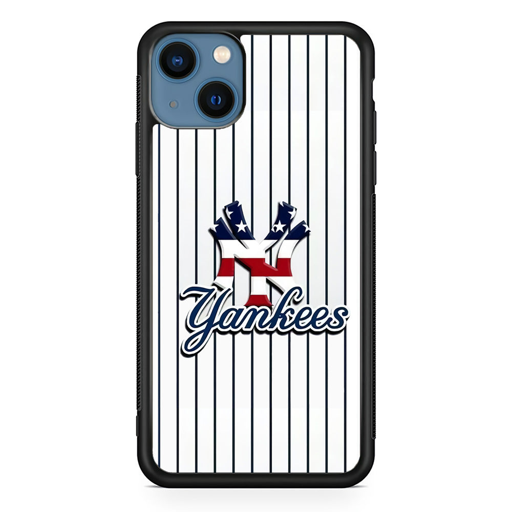 Baseball New York Yankees MLB 001 iPhone 15 Plus Case-Phone Case-Rubber Black (2D Case)-Altracase