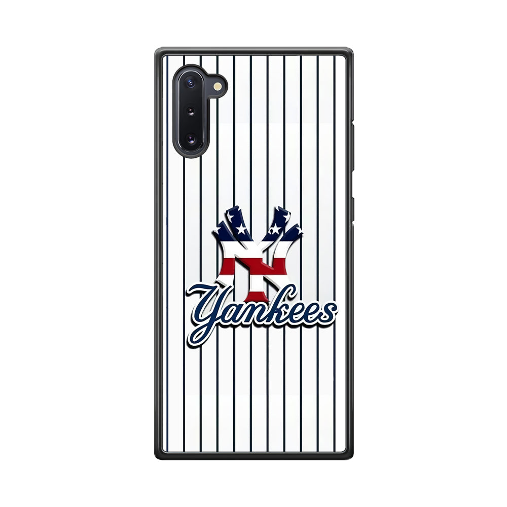 Baseball New York Yankees MLB 001 Samsung Galaxy Note 10 Case-Phone Case-Rubber Black (2D Case)-Altracase