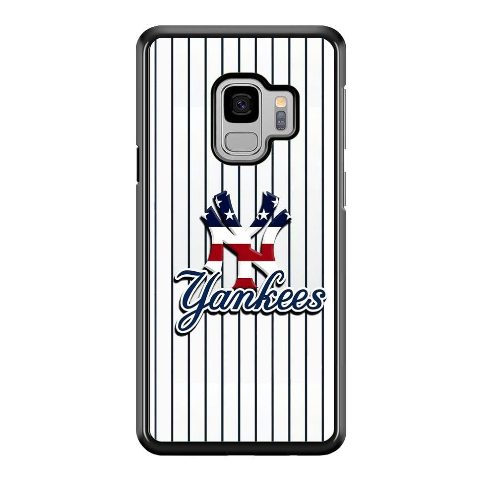 Baseball New York Yankees MLB 001 Samsung Galaxy S9 Case-Phone Case-Rubber Black (2D Case)-Altracase