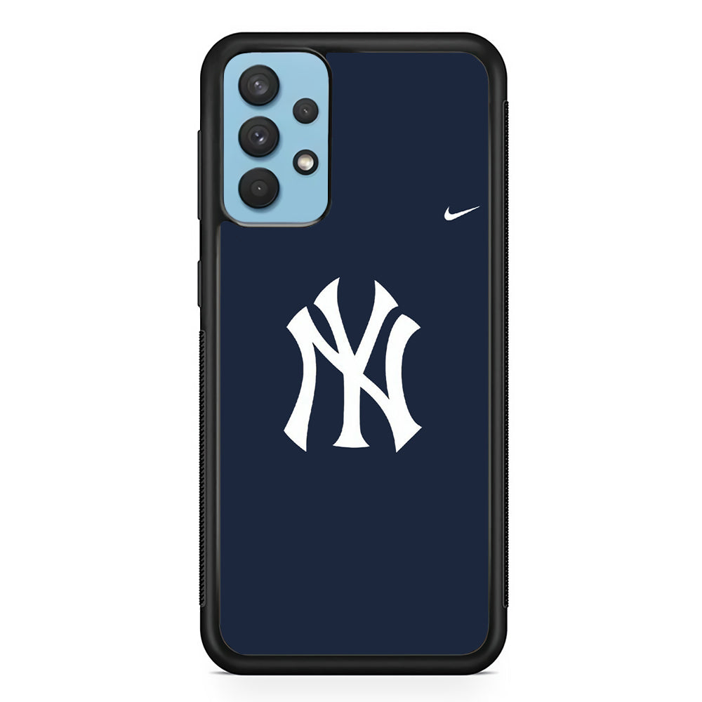 Baseball New York Yankees MLB 002 Samsung Galaxy A32 Case-Phone Case-Rubber Black (2D Case)-Altracase