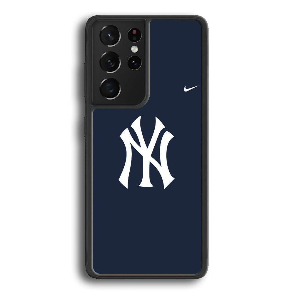 Baseball New York Yankees MLB 002 Samsung Galaxy S21 Ultra Case-Phone Case-Rubber Black (2D Case)-Altracase