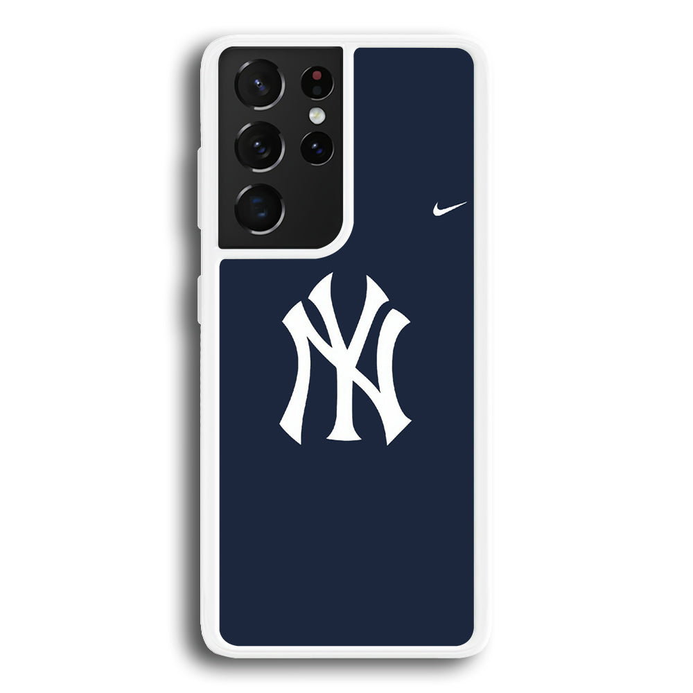 Baseball New York Yankees MLB 002 Samsung Galaxy S24 Ultra Case-Phone Case-Rubber White (2D Case)-Altracase