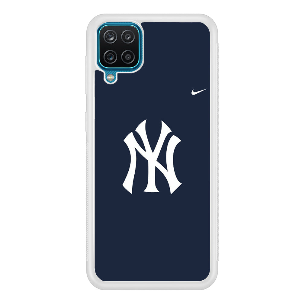 Baseball New York Yankees MLB 002 Samsung Galaxy A12 Case-Phone Case-Rubber White (2D Case)-Altracase