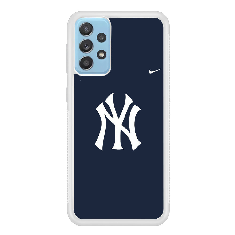 Baseball New York Yankees MLB 002 Samsung Galaxy A72 Case-Phone Case-Rubber White (2D Case)-Altracase