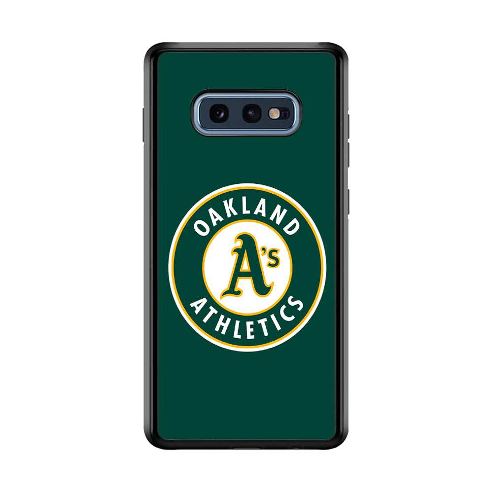 Baseball Oakland Athletics MLB 001 Samsung Galaxy S10E Case-Phone Case-Rubber Black (2D Case)-Altracase