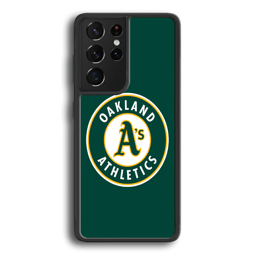 Baseball Oakland Athletics MLB 001 Samsung Galaxy S21 Ultra Case-Phone Case-Rubber Black (2D Case)-Altracase