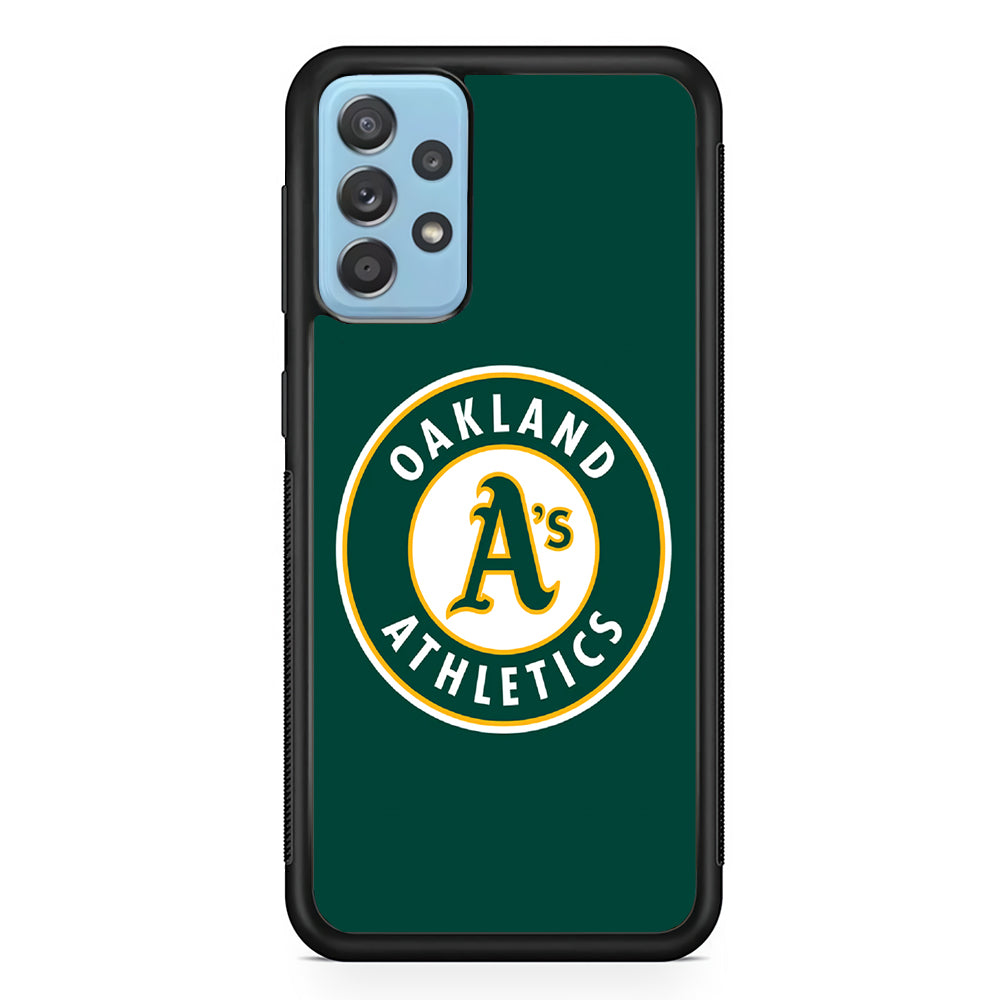 Baseball Oakland Athletics MLB 001 Samsung Galaxy A72 Case-Phone Case-Rubber Black (2D Case)-Altracase