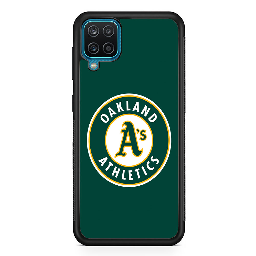 Baseball Oakland Athletics MLB 001 Samsung Galaxy A12 Case-Phone Case-Rubber Black (2D Case)-Altracase