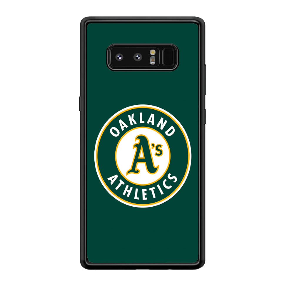 Baseball Oakland Athletics MLB 001 Samsung Galaxy Note 8 Case-Phone Case-Rubber Black (2D Case)-Altracase