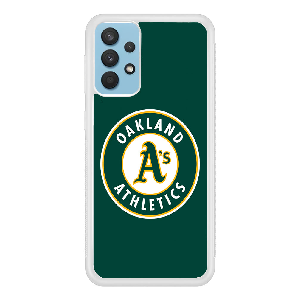 Baseball Oakland Athletics MLB 001 Samsung Galaxy A32 Case-Phone Case-Rubber White (2D Case)-Altracase