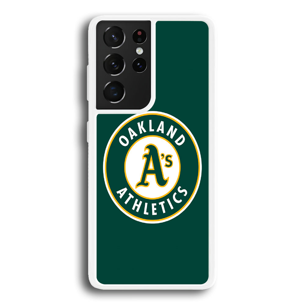 Baseball Oakland Athletics MLB 001 Samsung Galaxy S23 Ultra Case-Phone Case-Rubber White (2D Case)-Altracase
