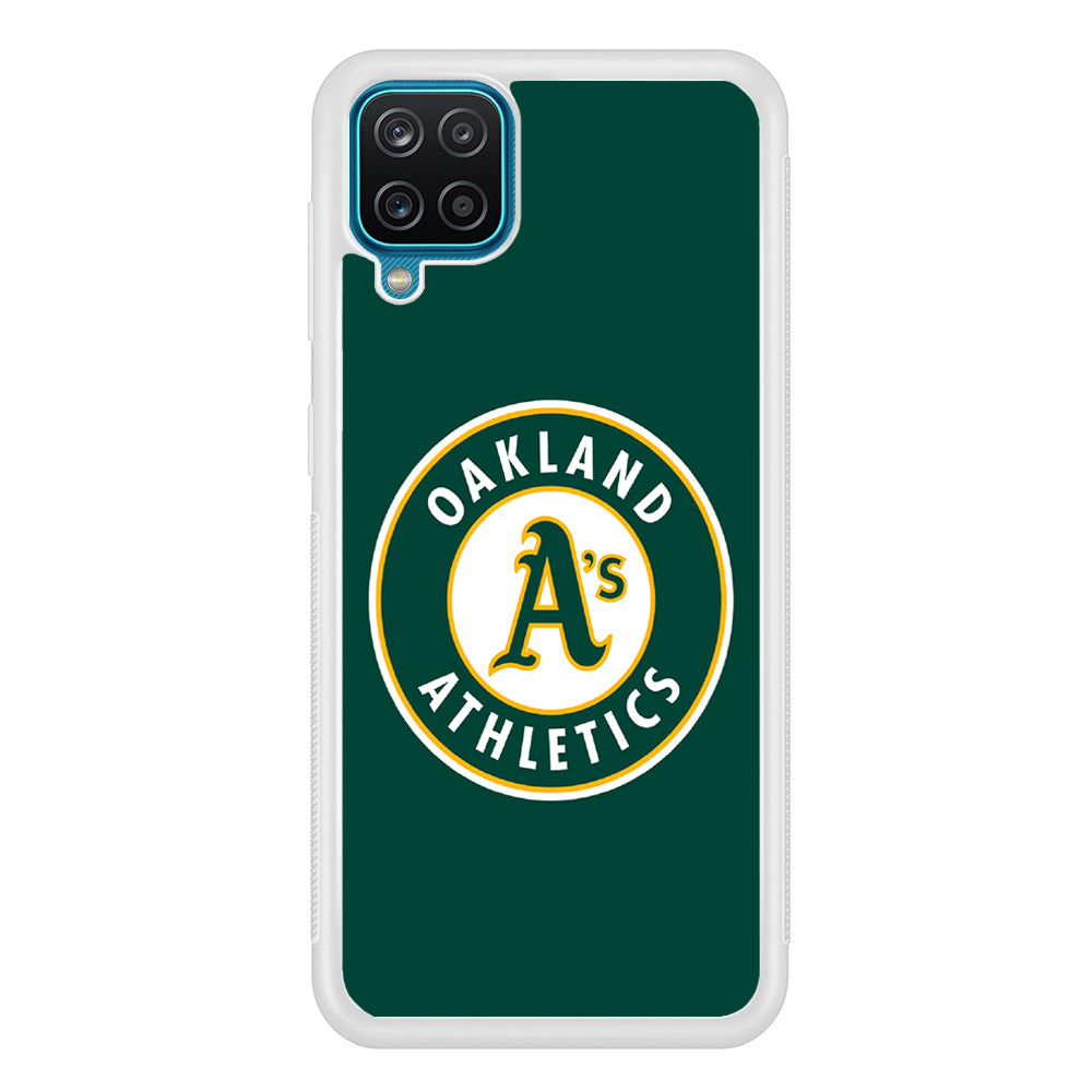 Baseball Oakland Athletics MLB 001 Samsung Galaxy A12 Case-Phone Case-Rubber White (2D Case)-Altracase