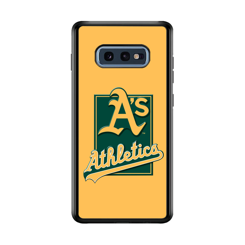 Baseball Oakland Athletics MLB 002 Samsung Galaxy S10E Case-Phone Case-Rubber Black (2D Case)-Altracase
