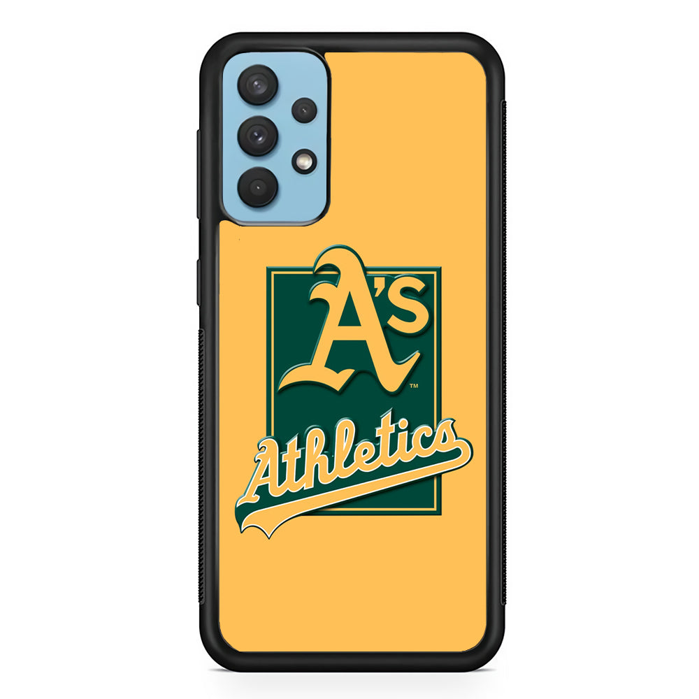 Baseball Oakland Athletics MLB 002 Samsung Galaxy A32 Case-Phone Case-Rubber Black (2D Case)-Altracase