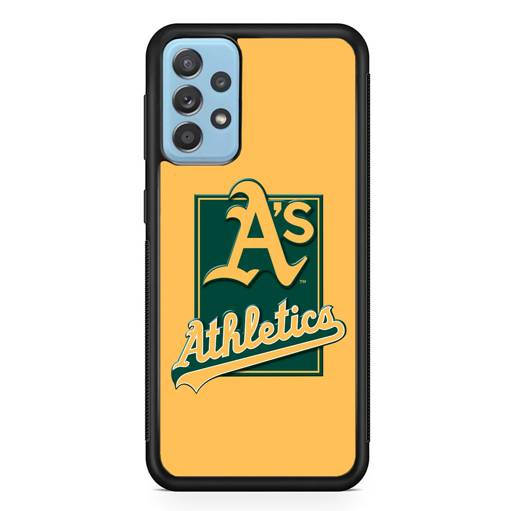Baseball Oakland Athletics MLB 002 Samsung Galaxy A72 Case-Phone Case-Rubber Black (2D Case)-Altracase