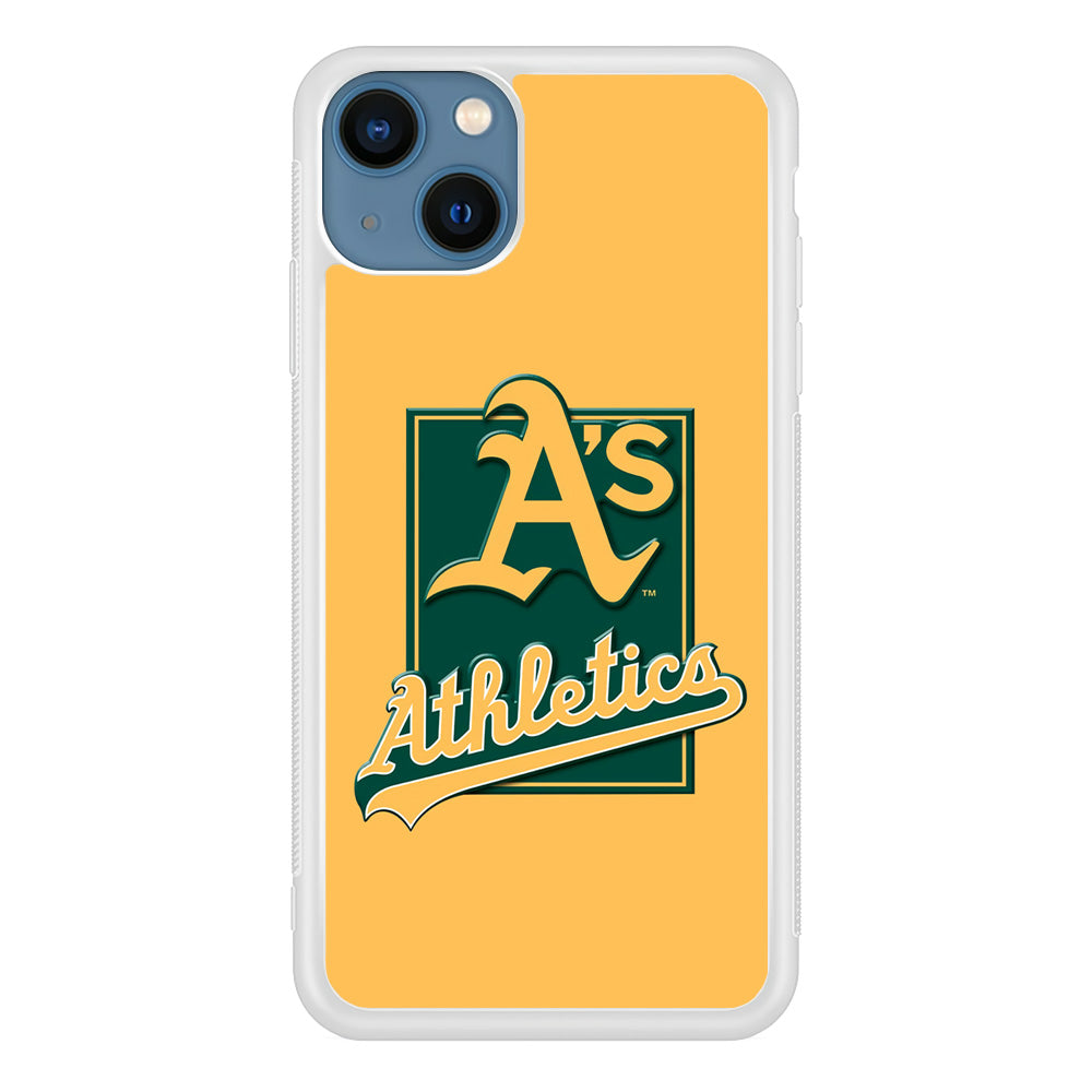 Baseball Oakland Athletics MLB 002 iPhone 15 Plus Case-Phone Case-Rubber White (2D Case)-Altracase