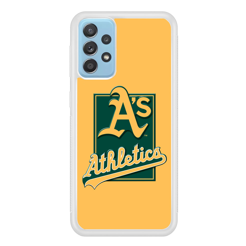 Baseball Oakland Athletics MLB 002 Samsung Galaxy A72 Case-Phone Case-Rubber White (2D Case)-Altracase