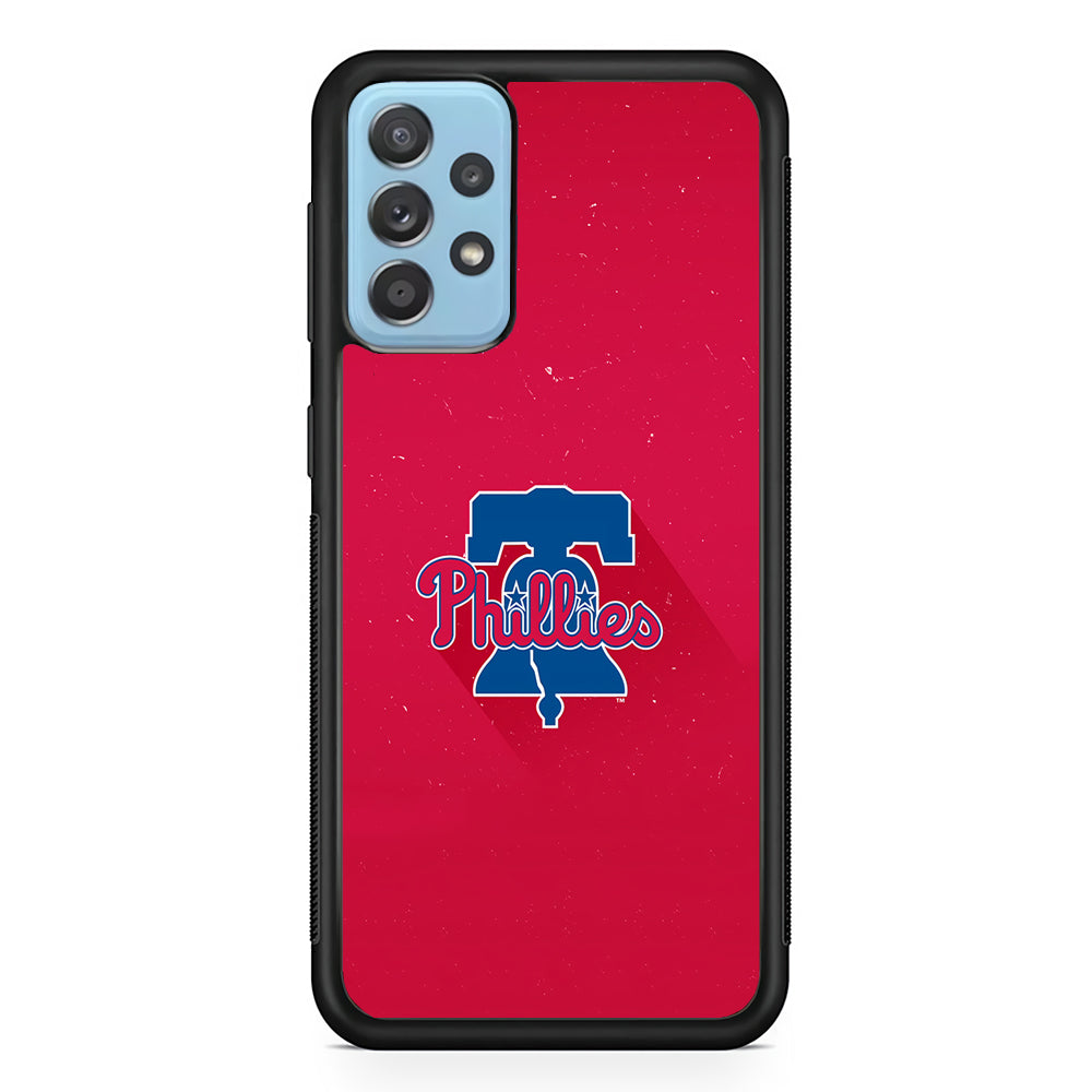 Baseball Philadelphia Phillies MLB 001 Samsung Galaxy A72 Case-Phone Case-Rubber Black (2D Case)-Altracase