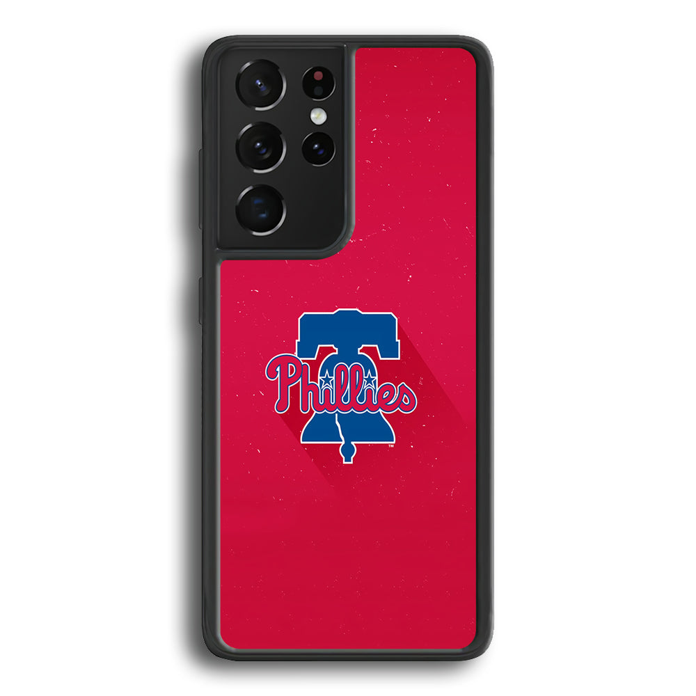 Baseball Philadelphia Phillies MLB 001 Samsung Galaxy S21 Ultra Case-Phone Case-Rubber Black (2D Case)-Altracase