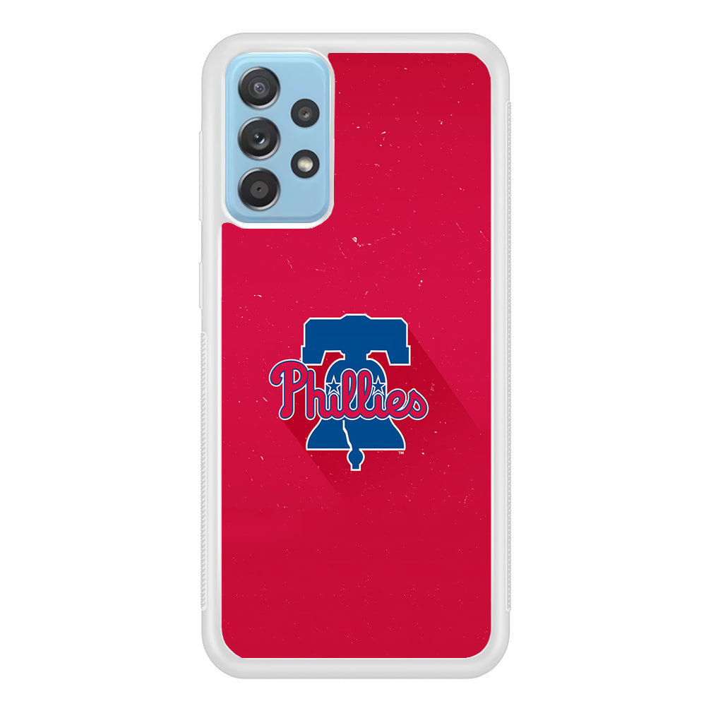 Baseball Philadelphia Phillies MLB 001 Samsung Galaxy A72 Case-Phone Case-Rubber White (2D Case)-Altracase