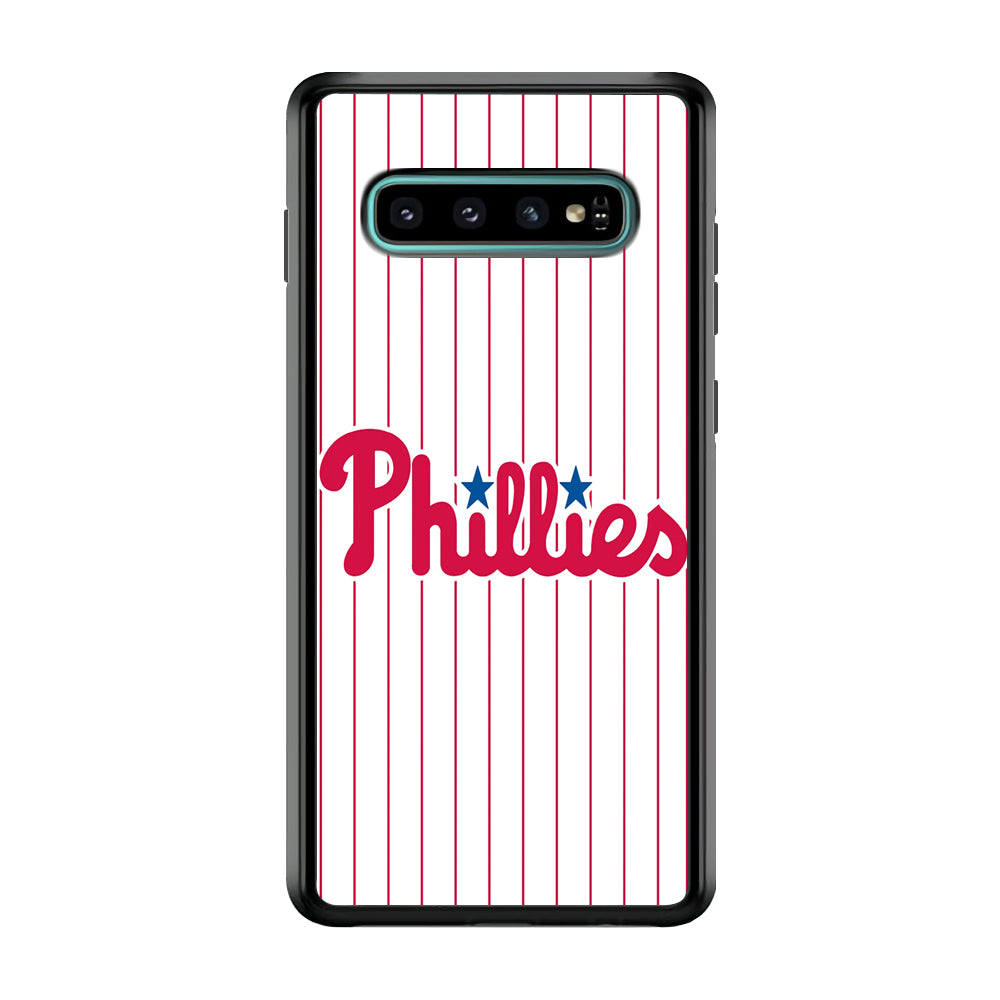 Baseball Philadelphia Phillies MLB 002 Samsung Galaxy S10 Case-Phone Case-Rubber Black (2D Case)-Altracase