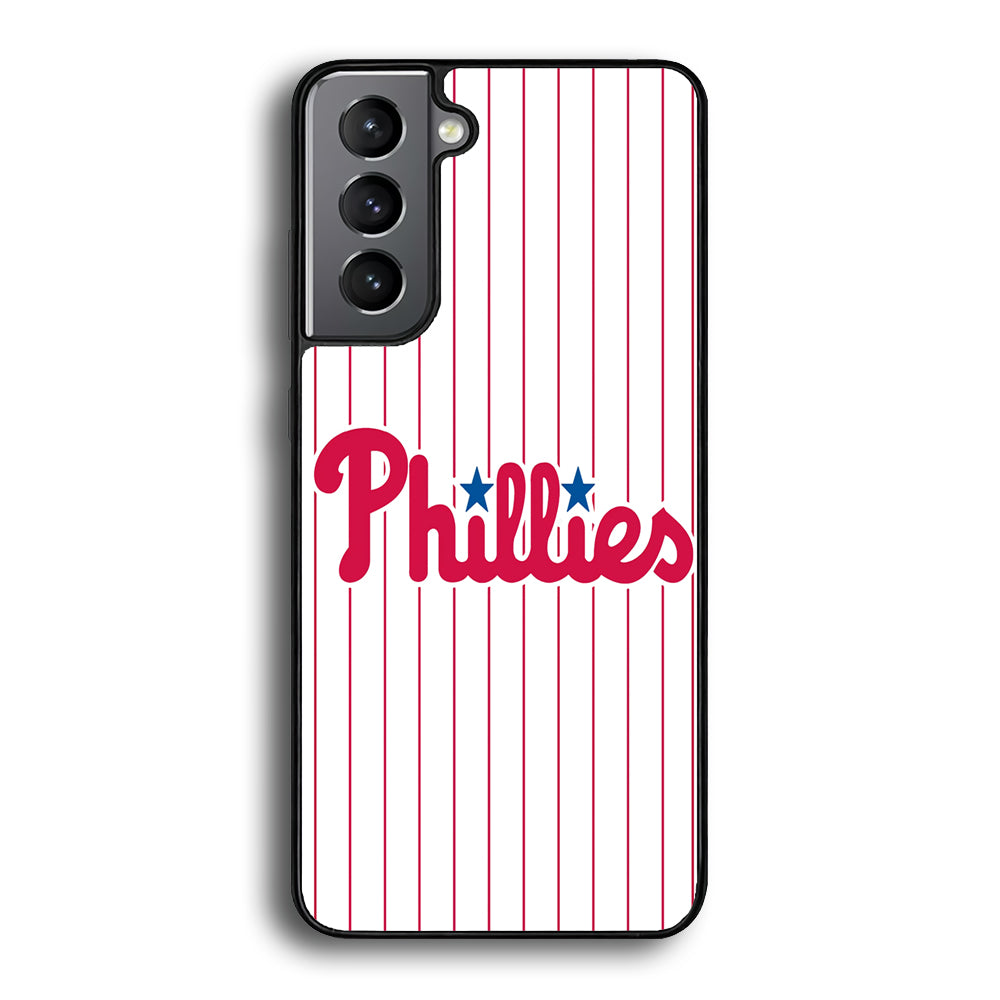 Baseball Philadelphia Phillies MLB 002 Samsung Galaxy S21 Plus Case-Phone Case-Rubber Black (2D Case)-Altracase