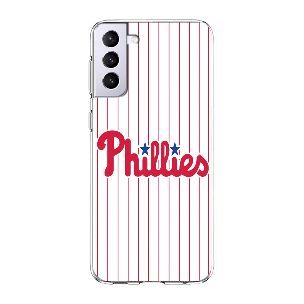 Baseball Philadelphia Phillies MLB 002 Samsung Galaxy S21 Plus Case-Phone Case-Rubber White (2D Case)-Altracase