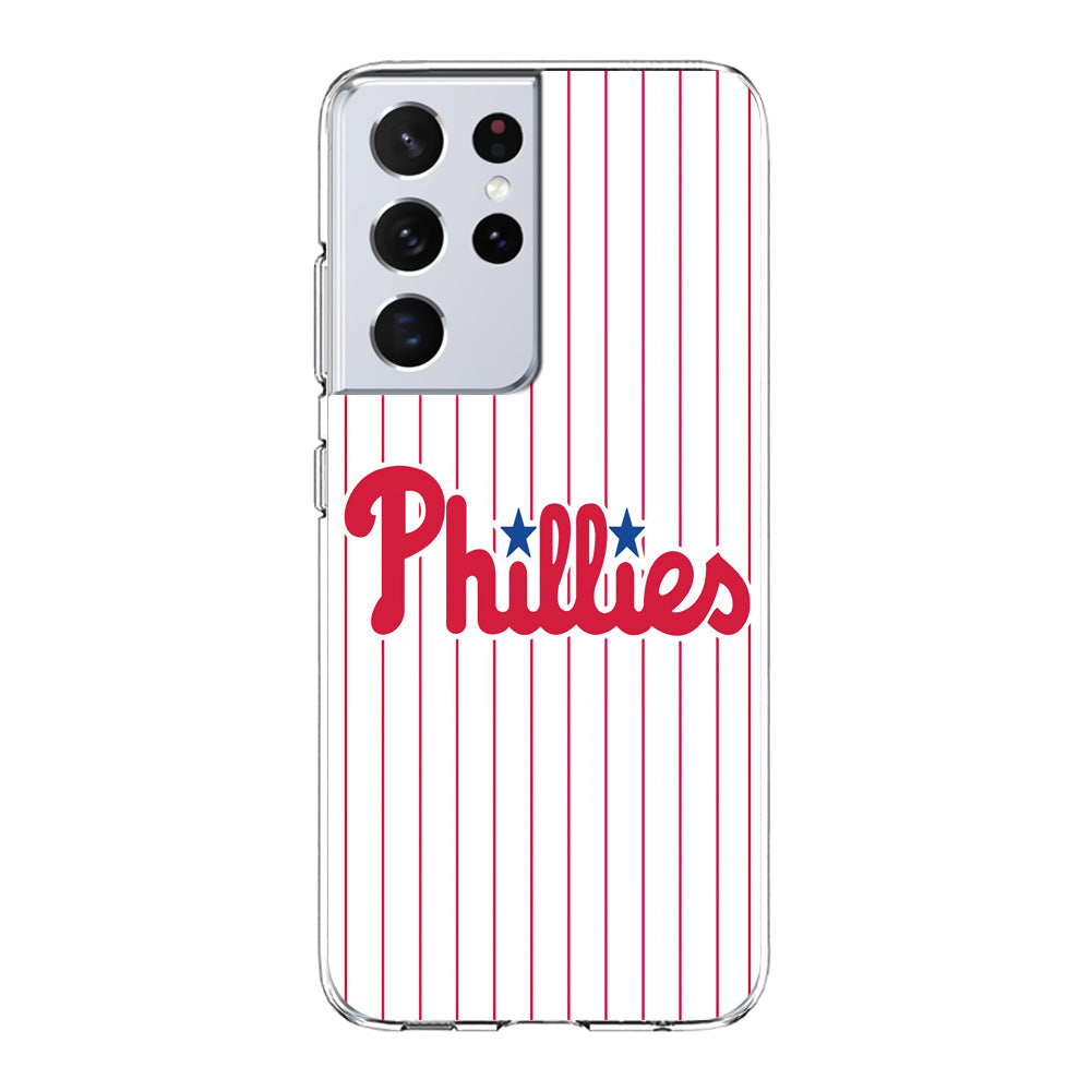 Baseball Philadelphia Phillies MLB 002 Samsung Galaxy S23 Ultra Case-Phone Case-Clear Soft Case-Altracase