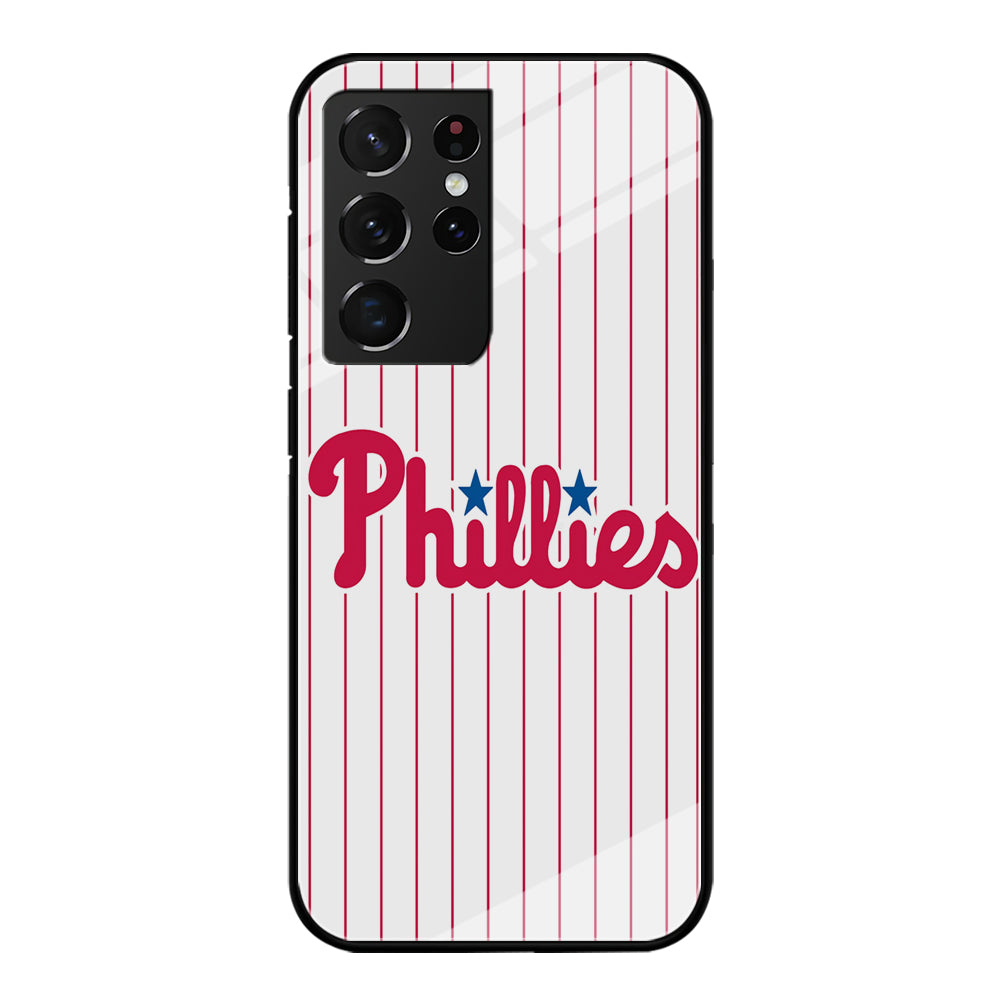 Baseball Philadelphia Phillies MLB 002 Samsung Galaxy S22 Ultra Case-Phone Case-Tempered Glass Case-Altracase