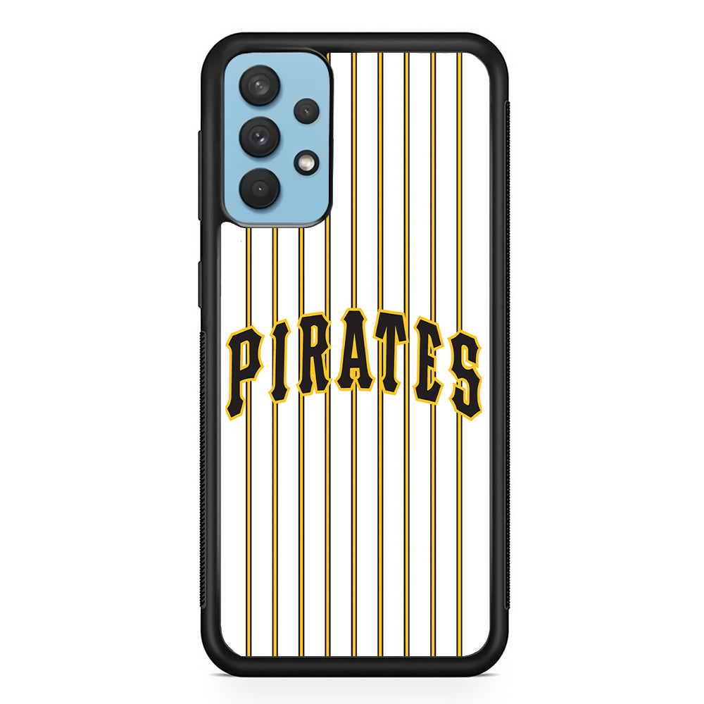 Baseball Pittsburgh Pirates MLB 001 Samsung Galaxy A32 Case-Phone Case-Rubber Black (2D Case)-Altracase