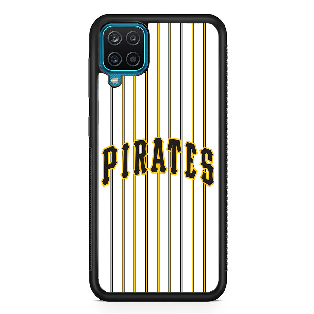 Baseball Pittsburgh Pirates MLB 001 Samsung Galaxy A12 Case-Phone Case-Rubber Black (2D Case)-Altracase