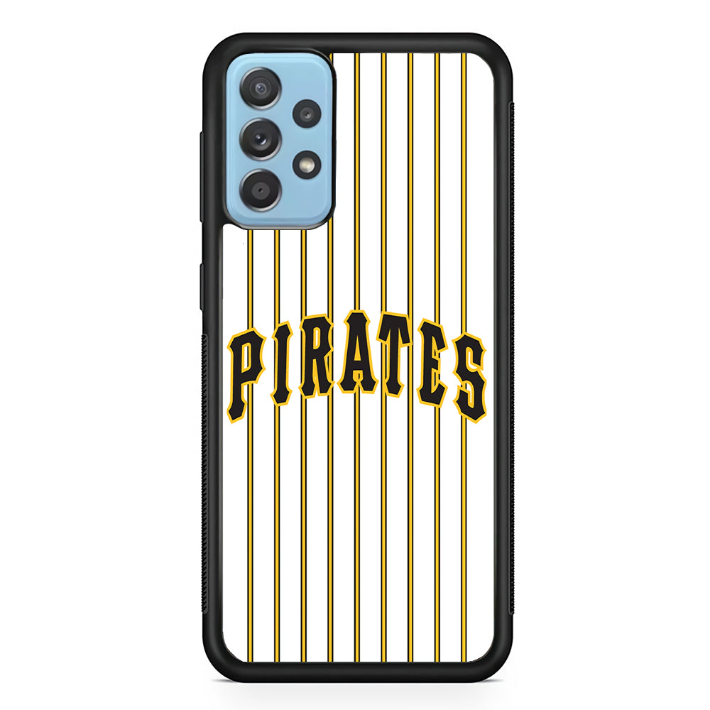 Baseball Pittsburgh Pirates MLB 001 Samsung Galaxy A72 Case-Phone Case-Rubber Black (2D Case)-Altracase