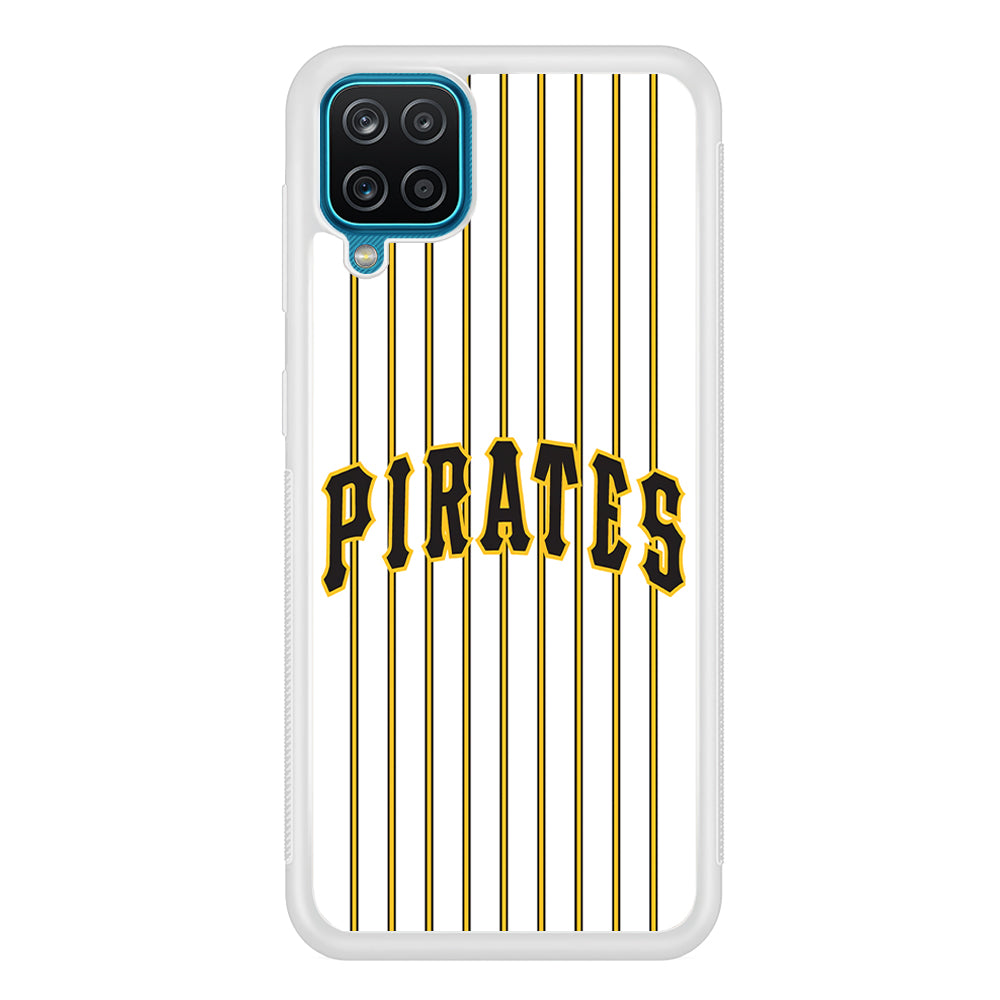 Baseball Pittsburgh Pirates MLB 001 Samsung Galaxy A12 Case-Phone Case-Rubber White (2D Case)-Altracase