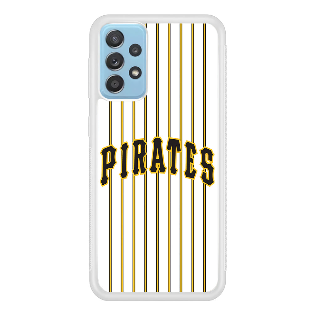 Baseball Pittsburgh Pirates MLB 001 Samsung Galaxy A72 Case-Phone Case-Rubber White (2D Case)-Altracase