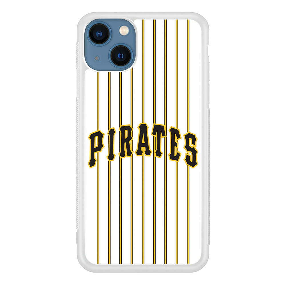 Baseball Pittsburgh Pirates MLB 001 iPhone 15 Plus Case-Phone Case-Rubber White (2D Case)-Altracase