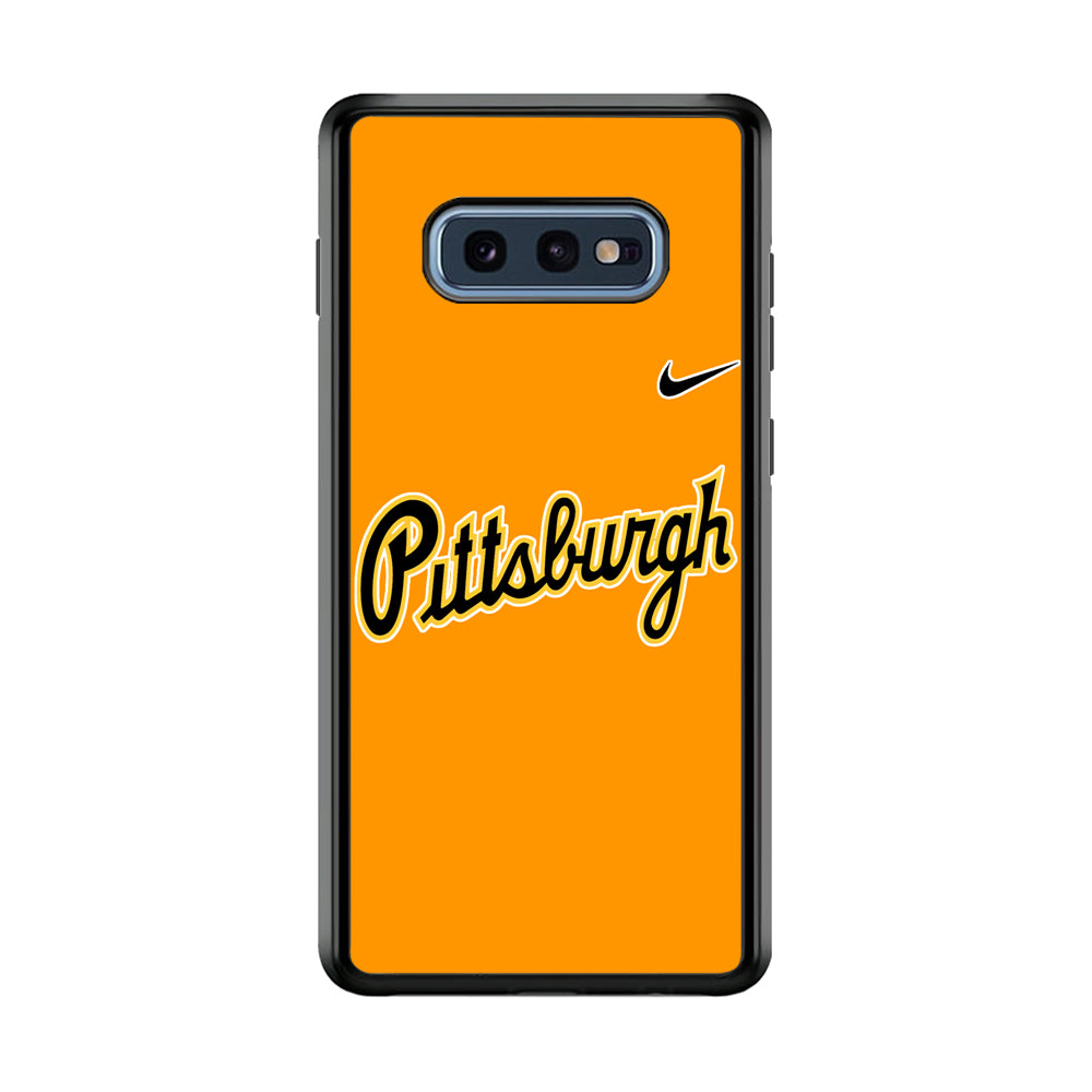 Baseball Pittsburgh Pirates MLB 002 Samsung Galaxy S10E Case-Phone Case-Rubber Black (2D Case)-Altracase