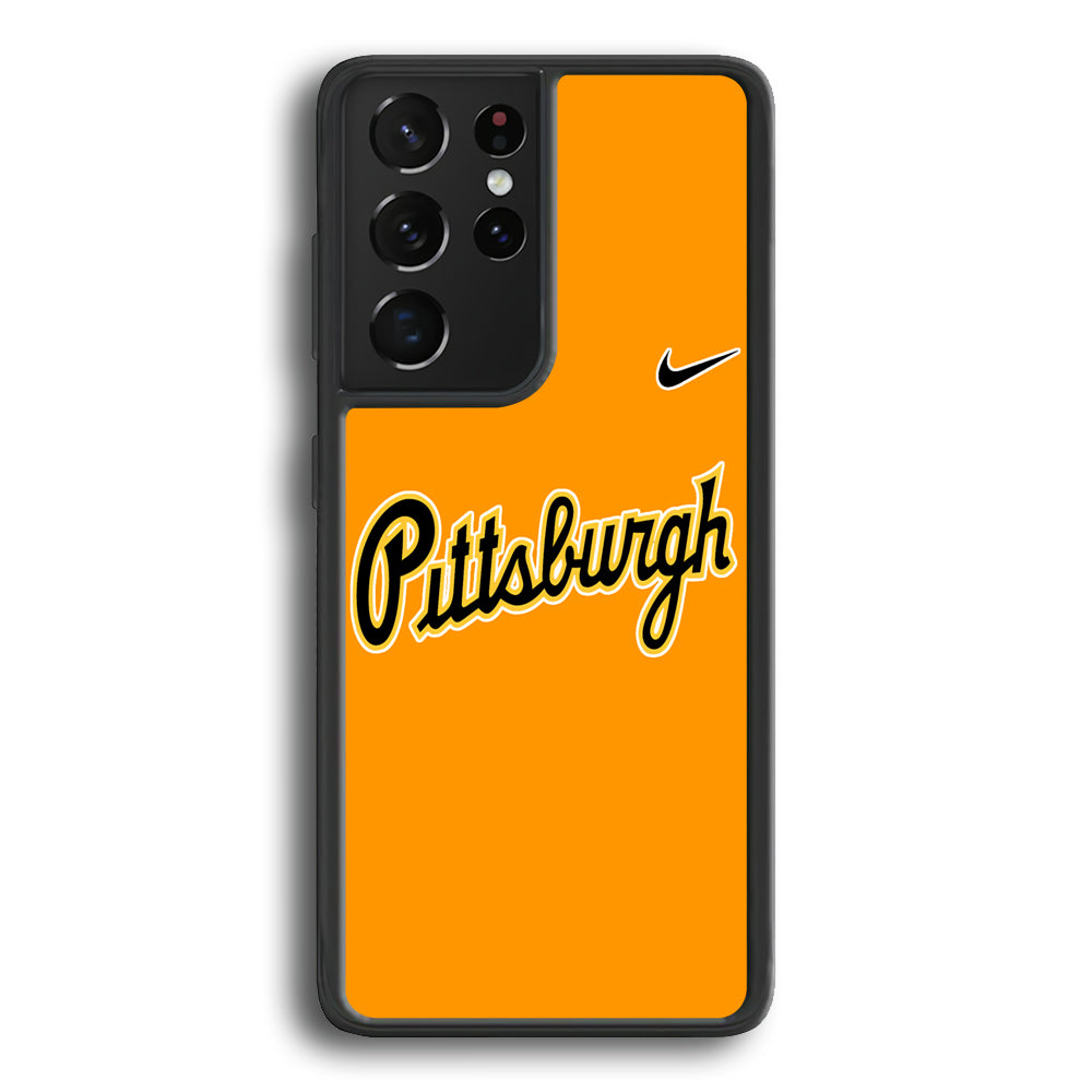 Baseball Pittsburgh Pirates MLB 002 Samsung Galaxy S25 Ultra Case-Phone Case-Rubber Black (2D Case)-Altracase