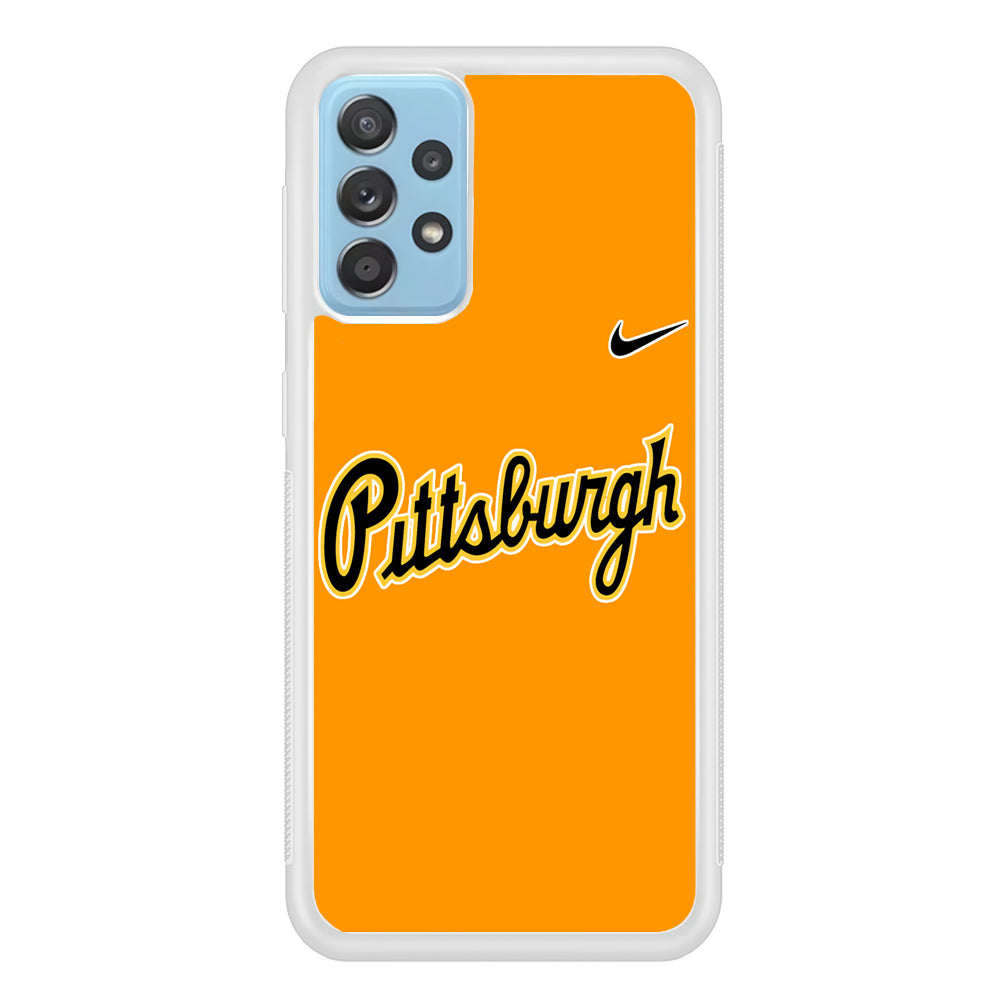 Baseball Pittsburgh Pirates MLB 002 Samsung Galaxy A72 Case-Phone Case-Rubber White (2D Case)-Altracase