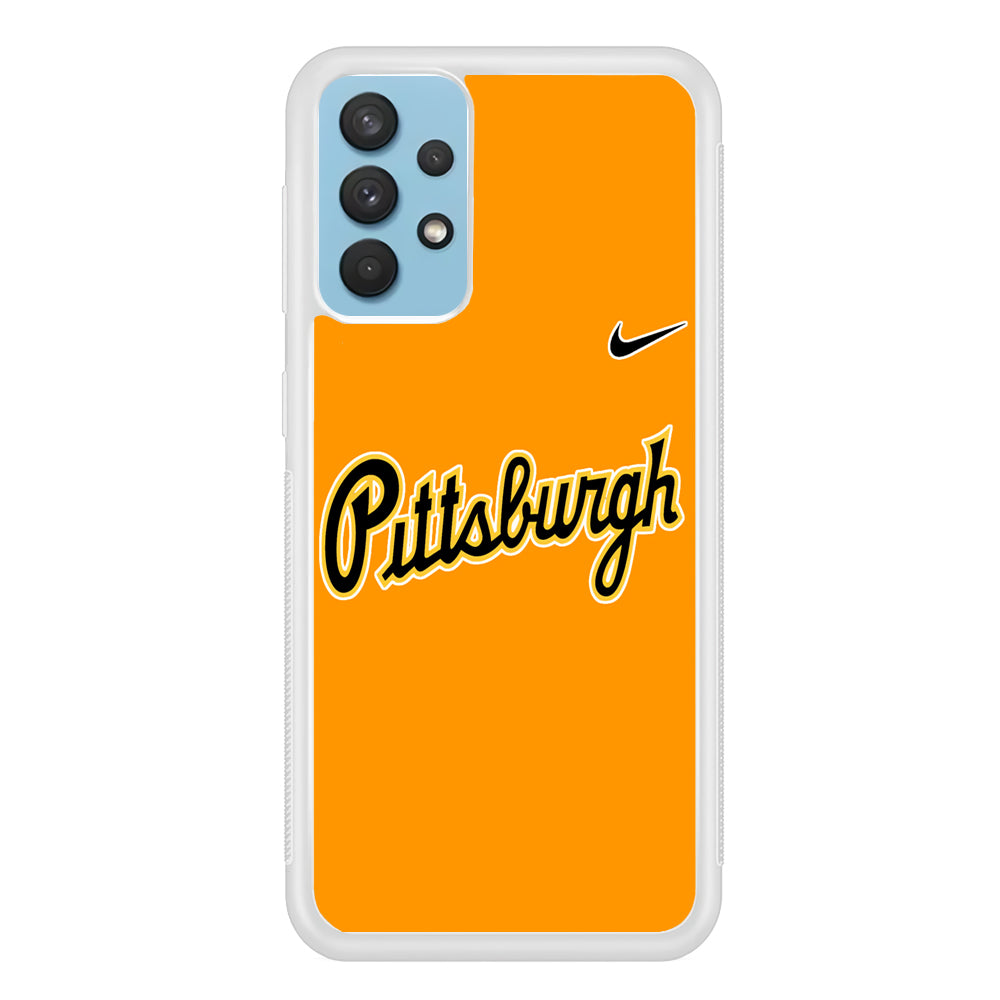 Baseball Pittsburgh Pirates MLB 002 Samsung Galaxy A32 Case-Phone Case-Rubber White (2D Case)-Altracase