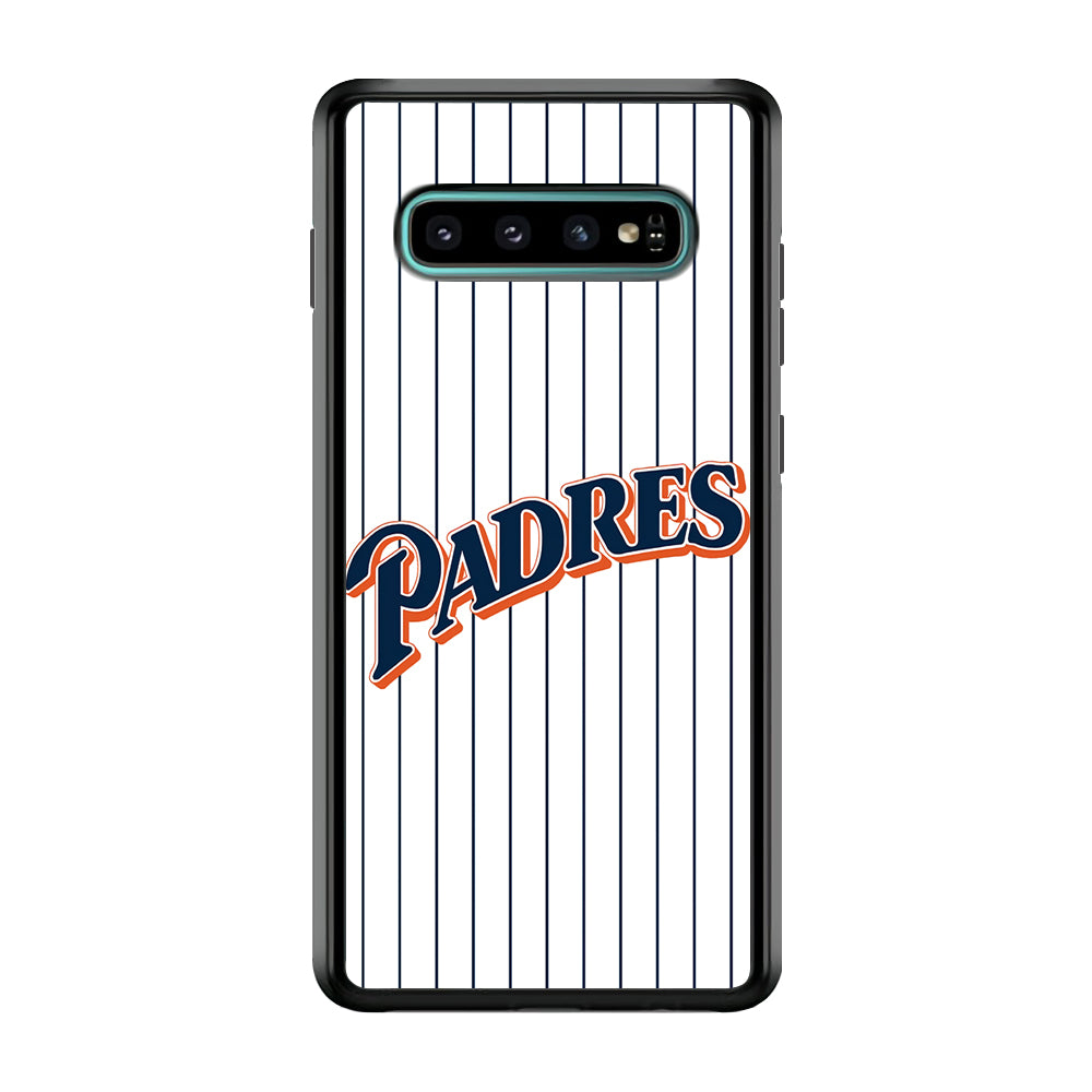 Baseball San Diego Padres MLB 001 Samsung Galaxy S10 Case-Phone Case-Rubber Black (2D Case)-Altracase